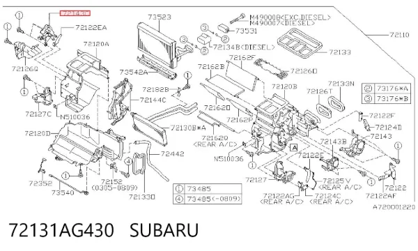  72131AG430 Subaru