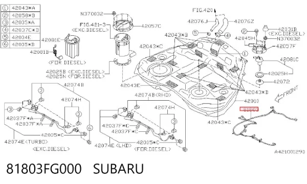  81803FG000 Subaru