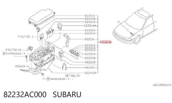 Caja de fusibles Subaru Legacy II