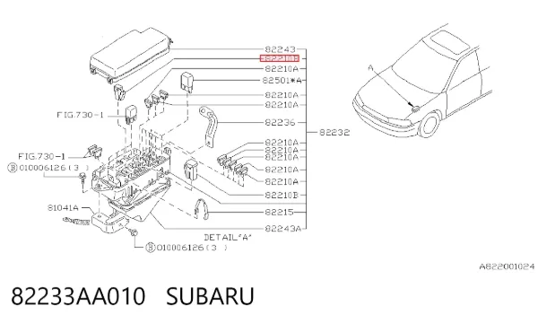  82233AA010 Subaru