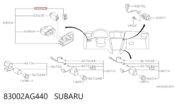  83002AG440 Subaru