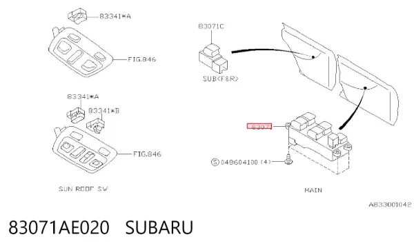  83071AE020 Subaru