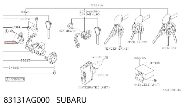 Conmutador de arranque Subaru Legacy IV