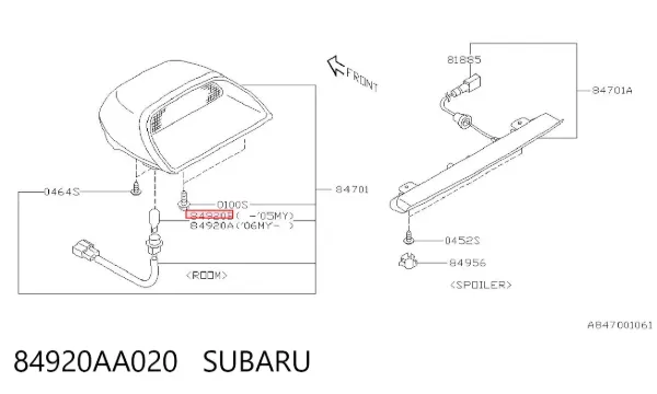 84920AA020 Subaru