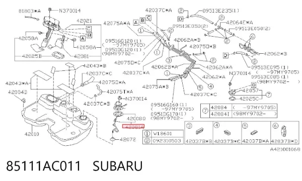  85111AC011 Subaru