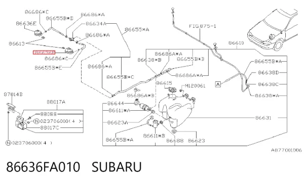  86636FA010 Subaru