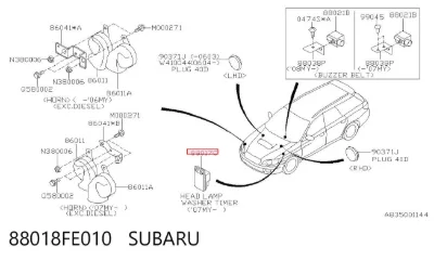 Relé de faro SUBARU 88018FE010