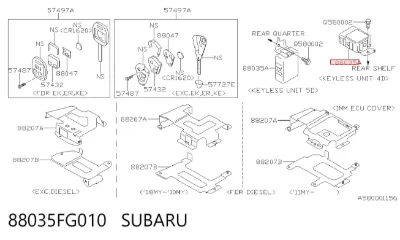 Módulo de cierre centralizado SUBARU 88035FG010