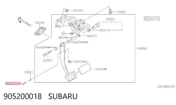  905200018 Subaru
