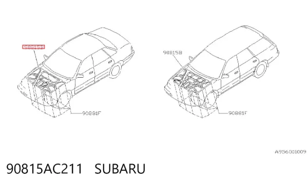 Aislamiento del Capó 90815AC211 Subaru