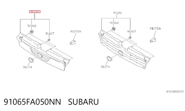 Parrilla Subaru Impreza I