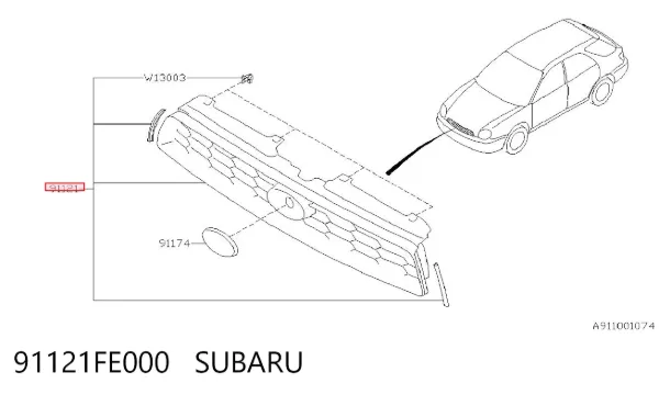 Parrilla Subaru Impreza II