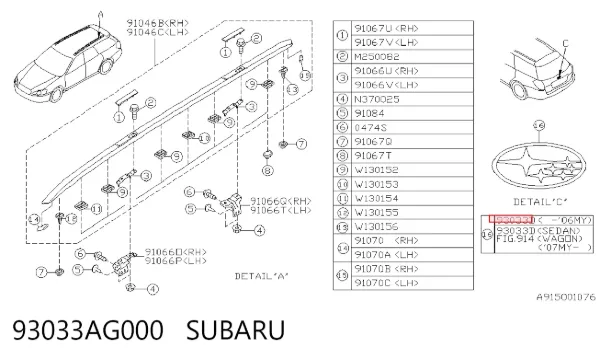 Emblema Subaru Outback III