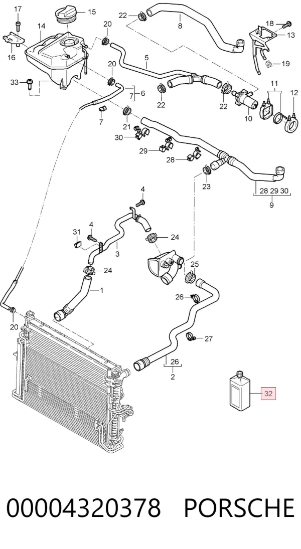 Liquido refrigerante 00004320378 Porsche