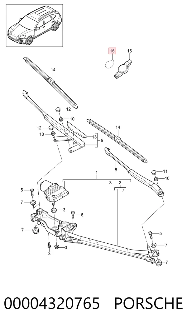 Placa del sensor de lluvia 00004320765 Porsche