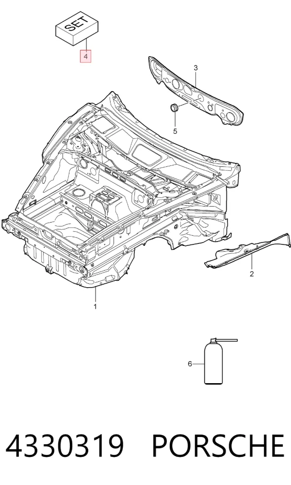 Sellador adhesivo para cristales 4330319 Porsche