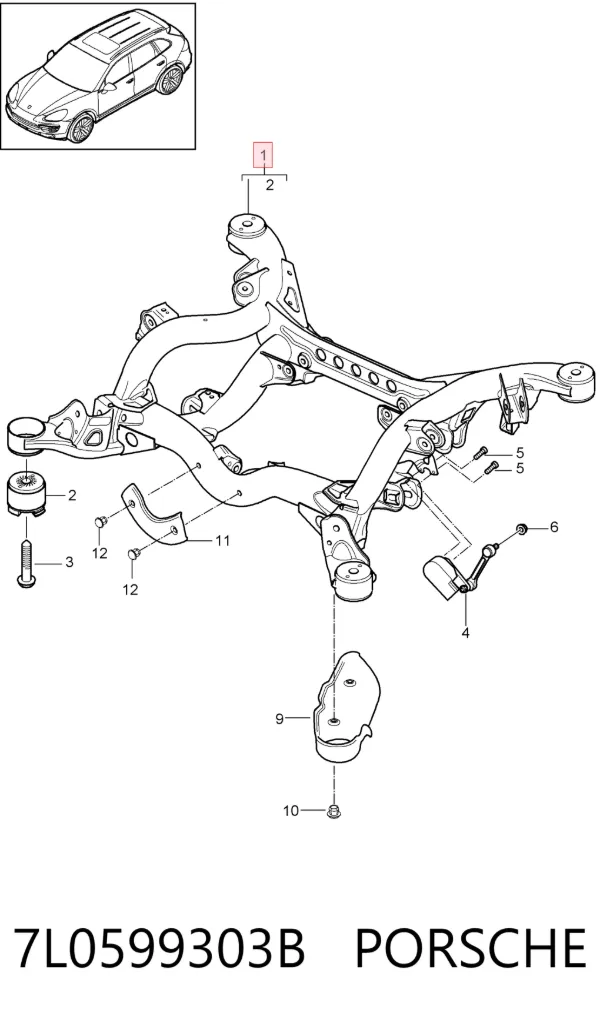 Puente trasero Porsche Cayenne II