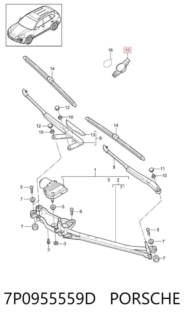 Sensor de lluvia 7P0955559D Porsche