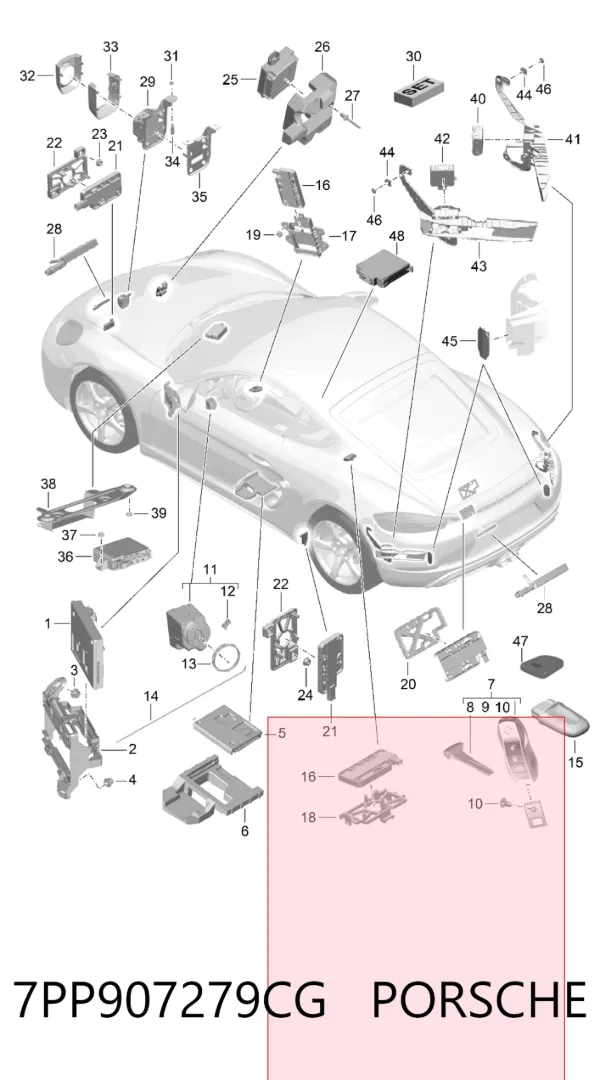 Módulo de confort Porsche Cayenne II