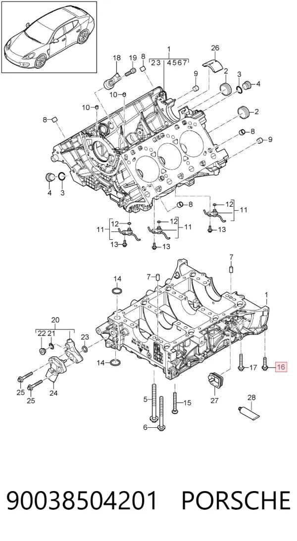  90038504201 Porsche