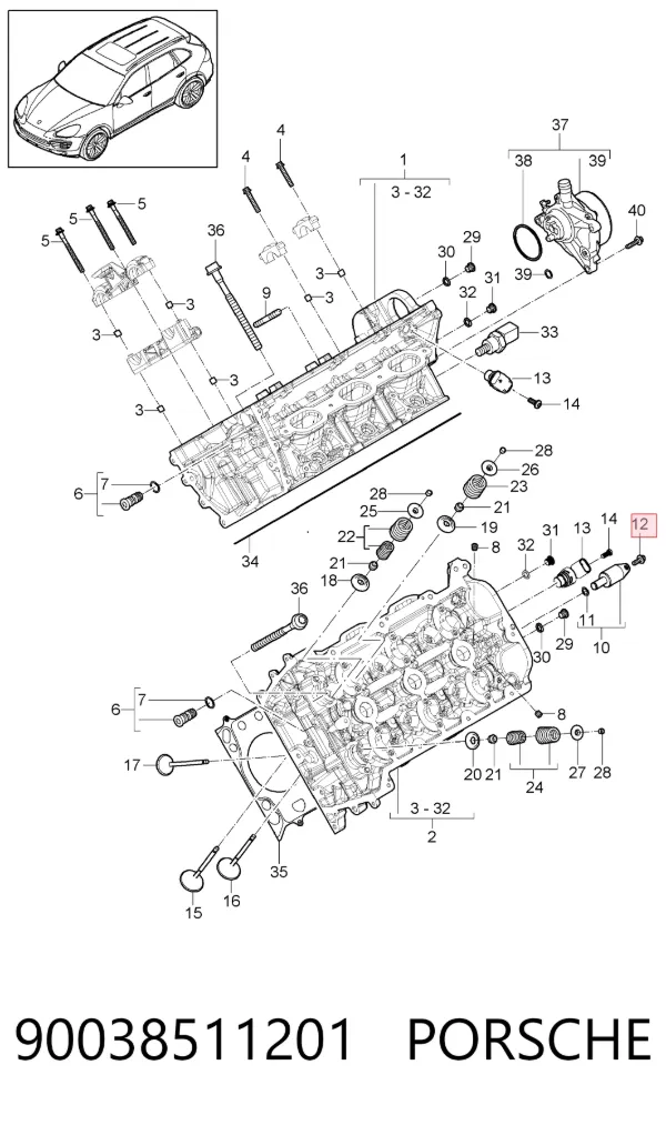  90038511201 Porsche