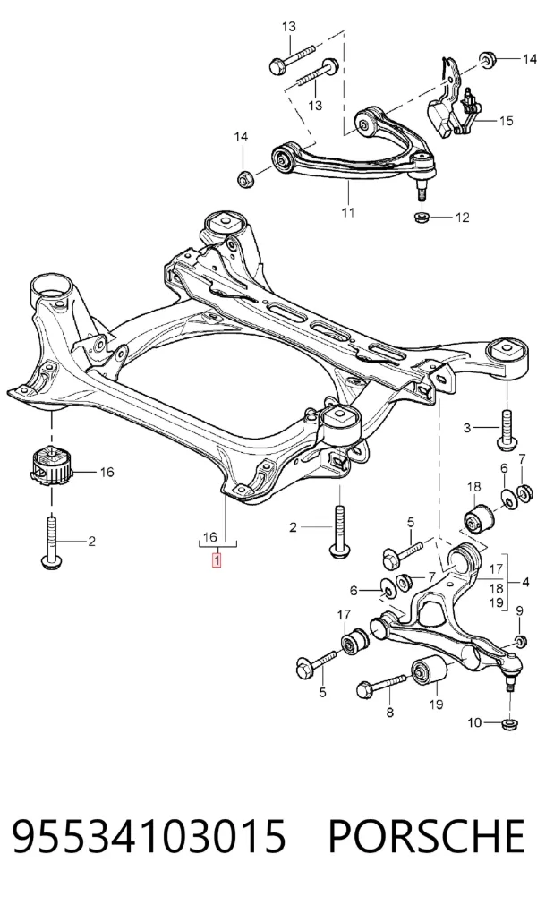 Puente delantero Porsche Cayenne 955