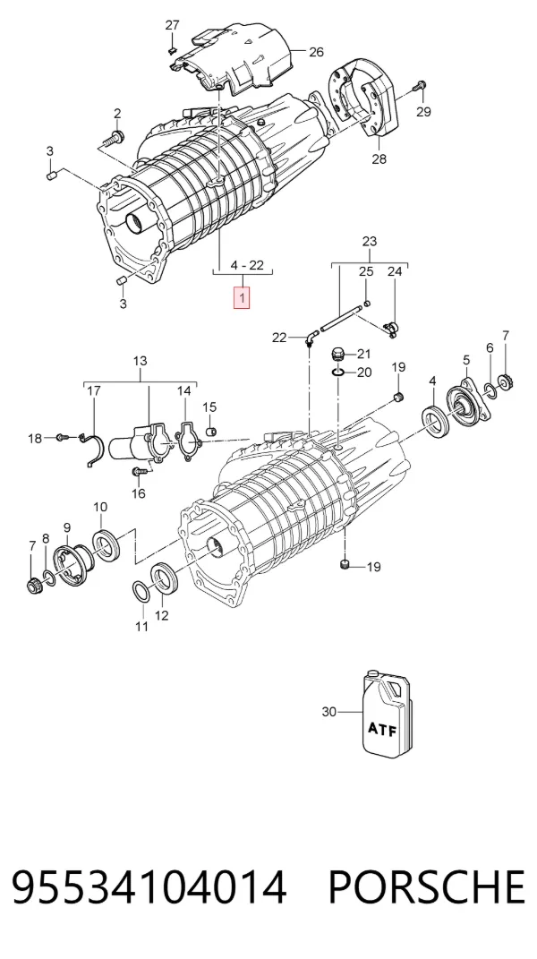 Caja de transferencia Porsche Cayenne 955