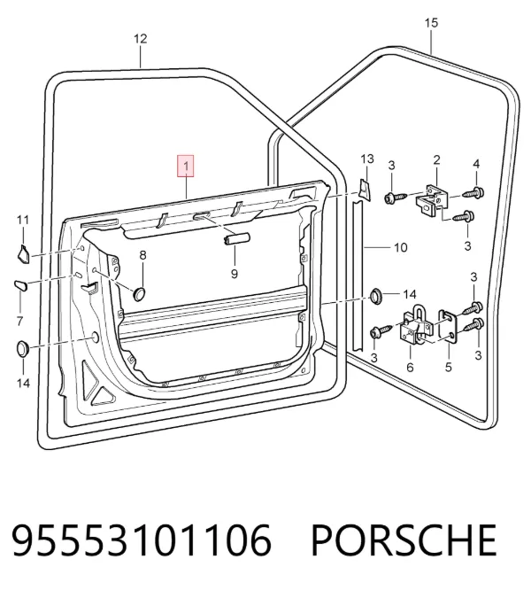 Puerta delantera izquierda Porsche Cayenne 955