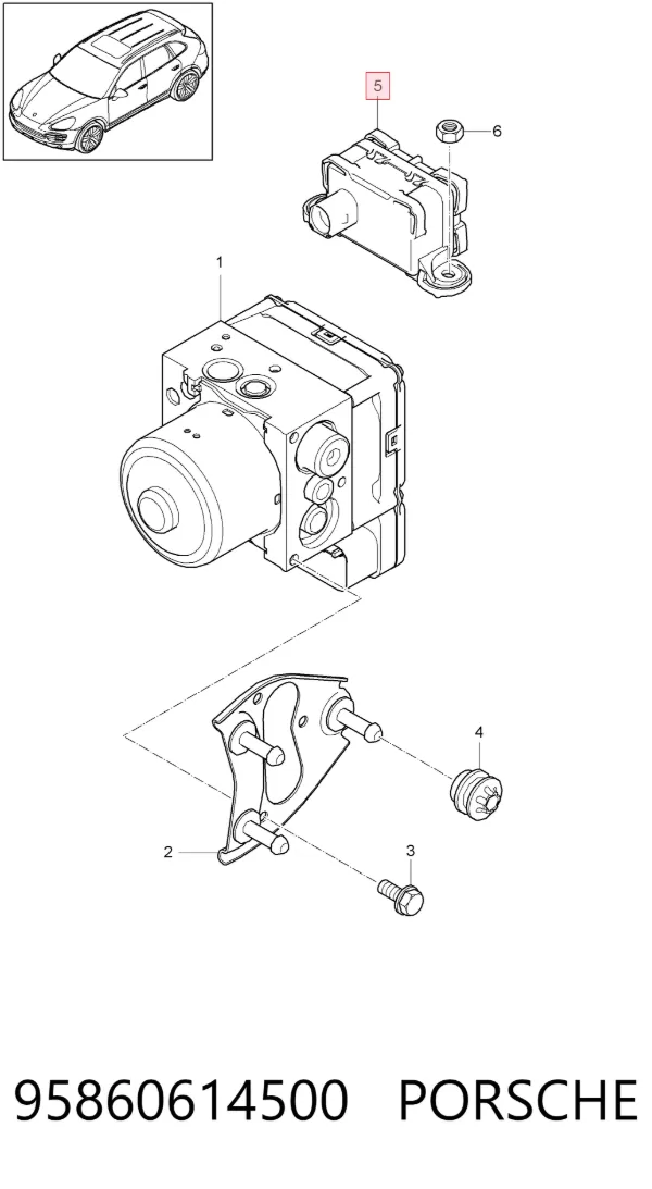 Sensor de aceleración lateral (ESP) 95860614500 Porsche