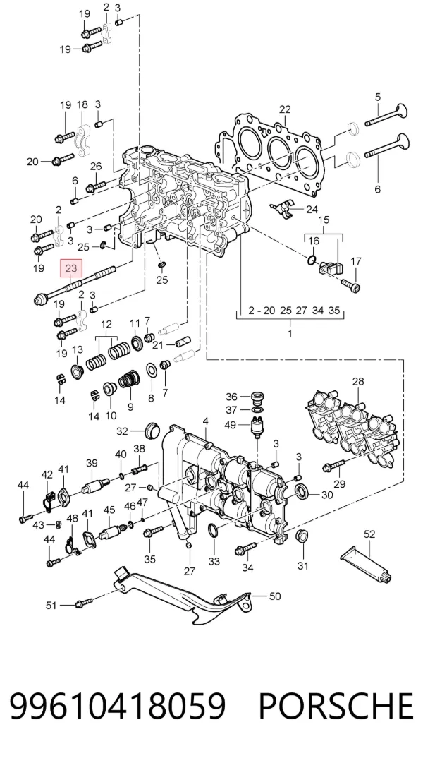 Tornillo culata Porsche 911 Targa