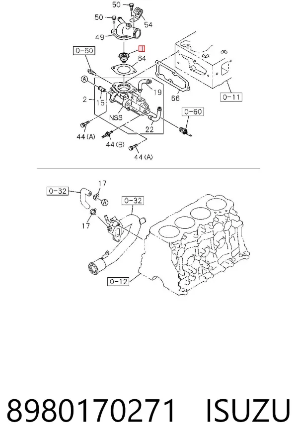 Termostato 8980170271 Isuzu