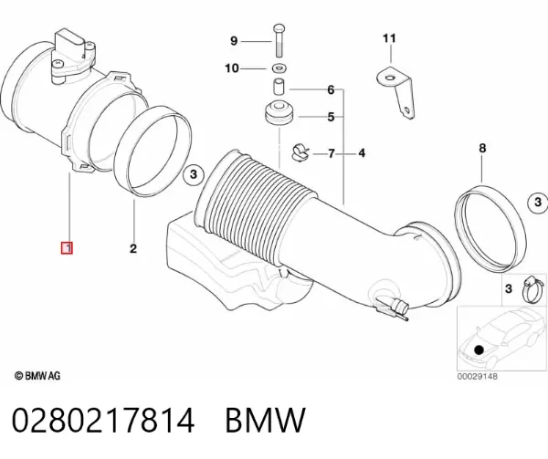Caudalímetro 0280217814 BMW