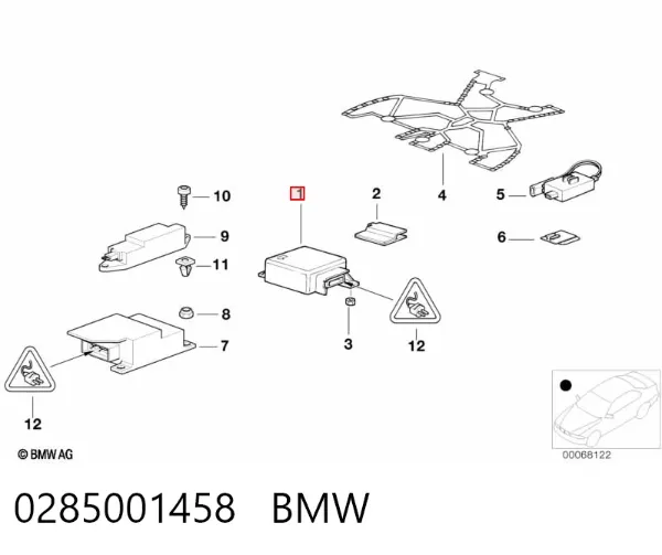 Módulo de control de airbag 6912755 Mercedes