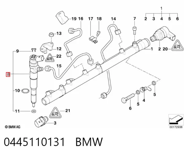 Inyector 0445110131 BMW