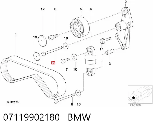 Tornillo culata 07119902180 BMW