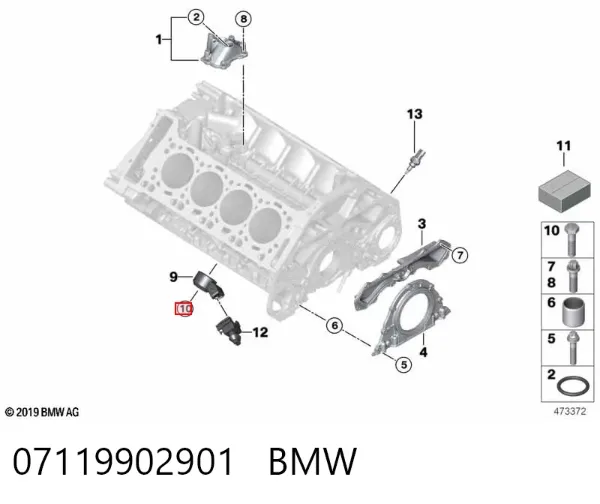 Tornillo culata 07119902901 BMW