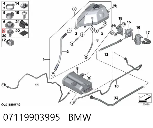 Tornillo culata 07119903995 BMW