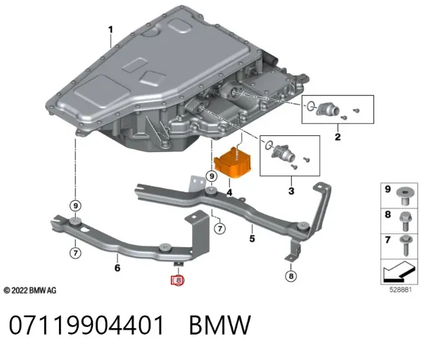 Tornillo 07119904401 BMW