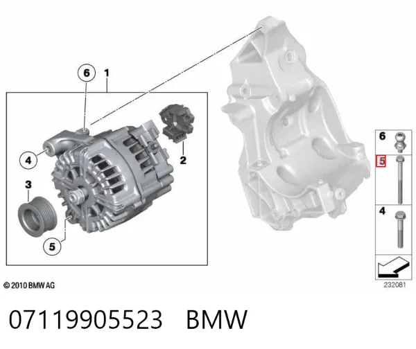 Tornillo culata 07119905523 BMW