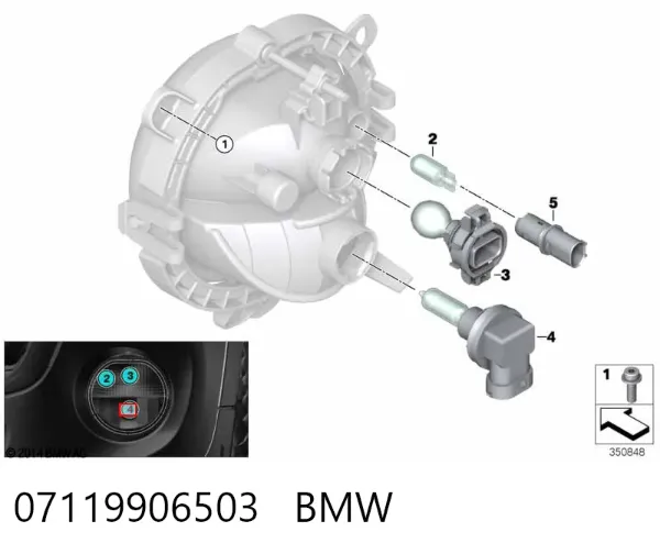 Lámpara halógena 07119906503 BMW