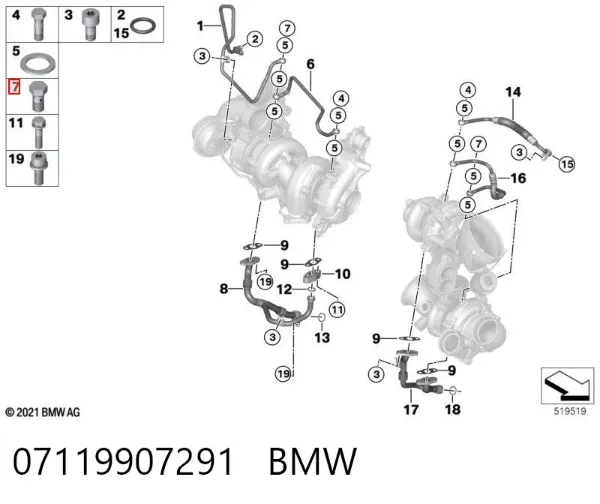 Tornillo 07119907291 BMW
