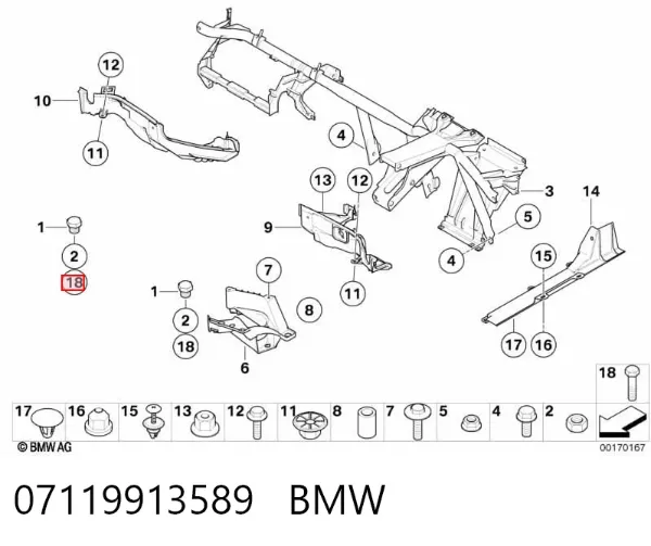 Tornillo culata 07119913589 BMW