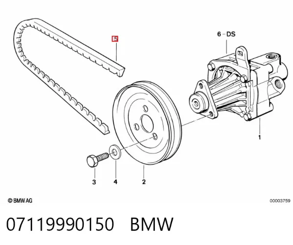 Correa de alternador 07119990150 BMW