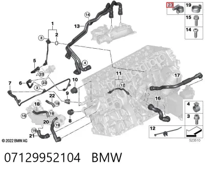 Abrazadera metálica universal BMW 07129952104