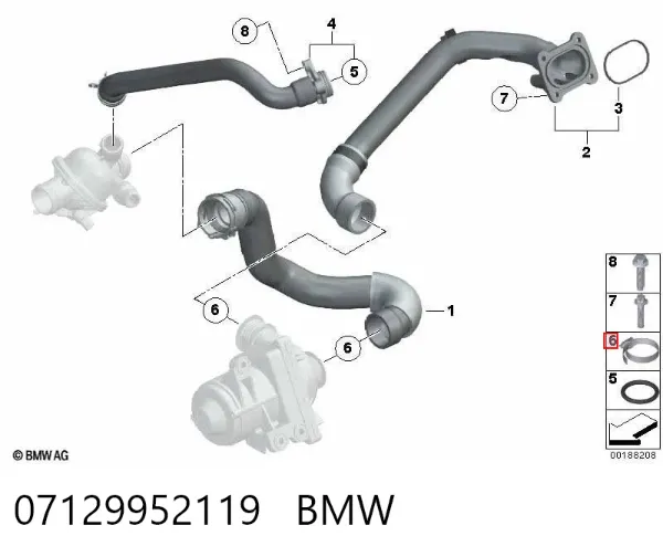 Abrazadera metálica universal 07129952119 BMW
