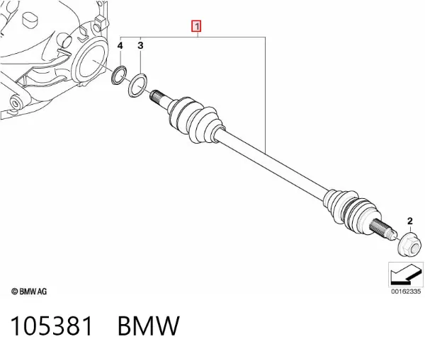 Semieje 105381 BMW