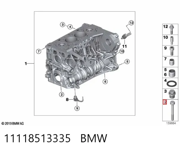 Tornillo culata 11118513335 BMW