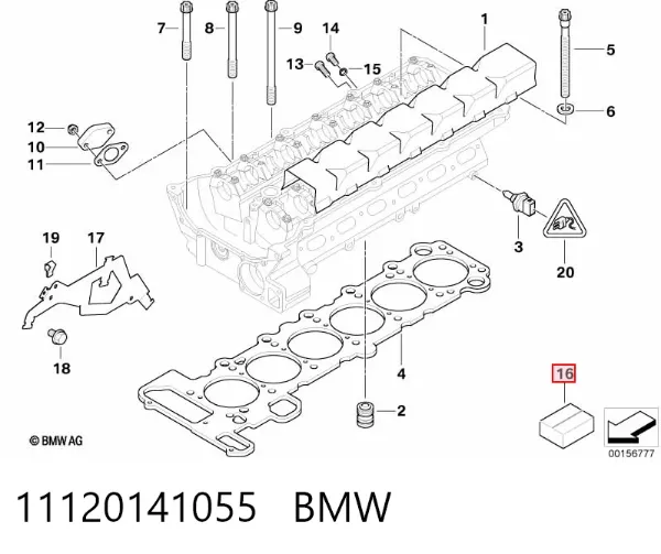 Juego de juntas superiores de motor 11120141055 BMW