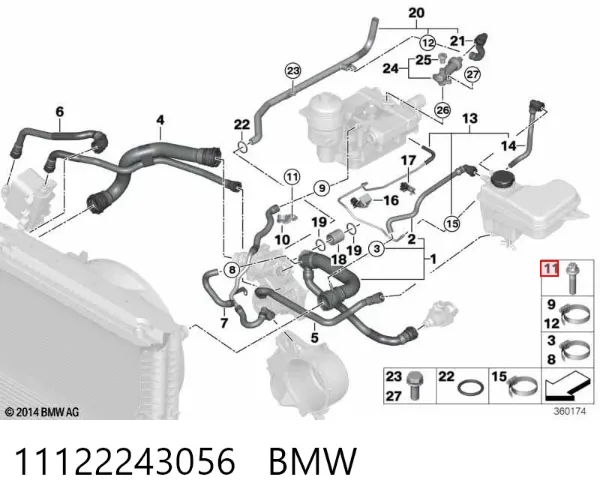 Tornillo culata 11122243056 BMW