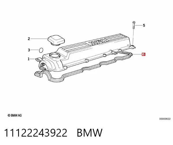 Junta tapa de balancines 11122243922 BMW